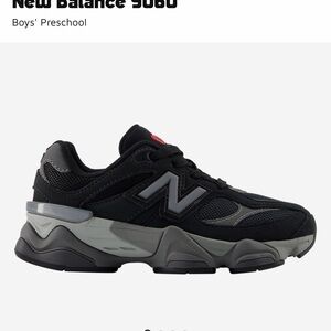 New Balance Black & Grey 9060 Youth Sneakers